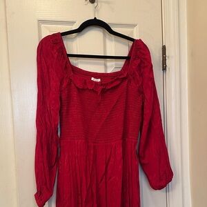 Maurices Red Midi Dress